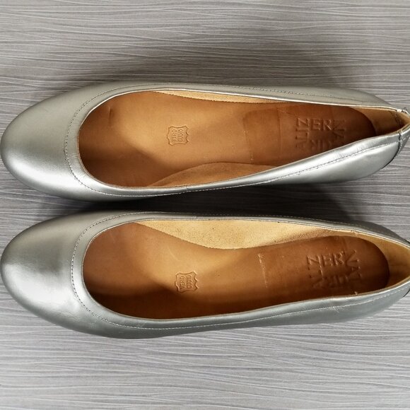 Naturalizer Brittany Ballet Flat, Pewter Leather, Womens Size 9.5 M / 39.5 - Picture 10 of 12